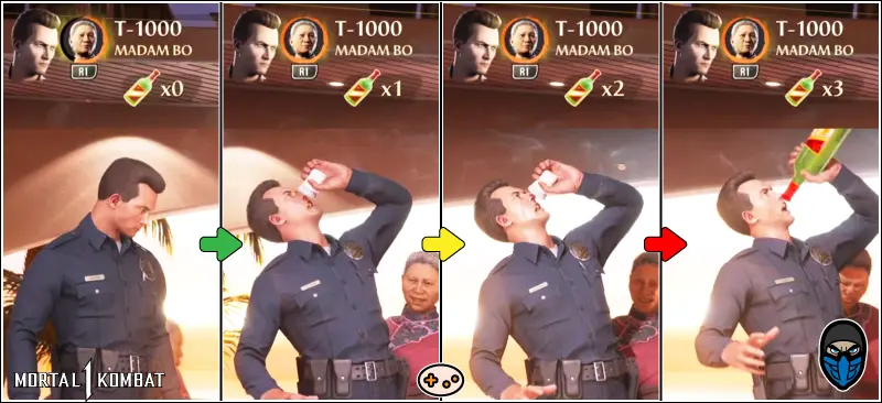 勝利シーンのマダム・ボー