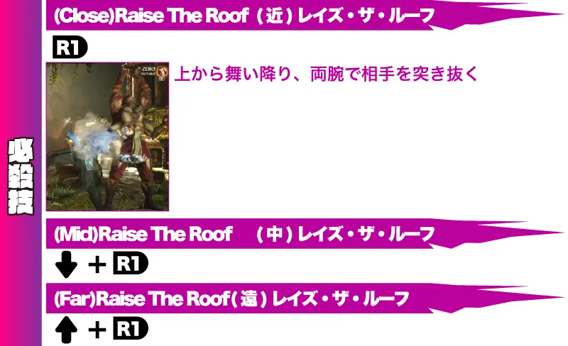 ゴロー 必殺技1コマンド表