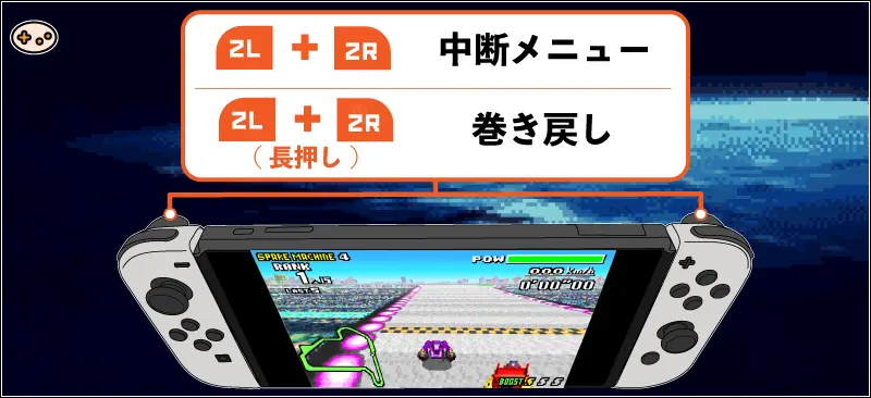 F-ZERO For GAMEBOY ADVANCEでの便利操作「巻き戻し」