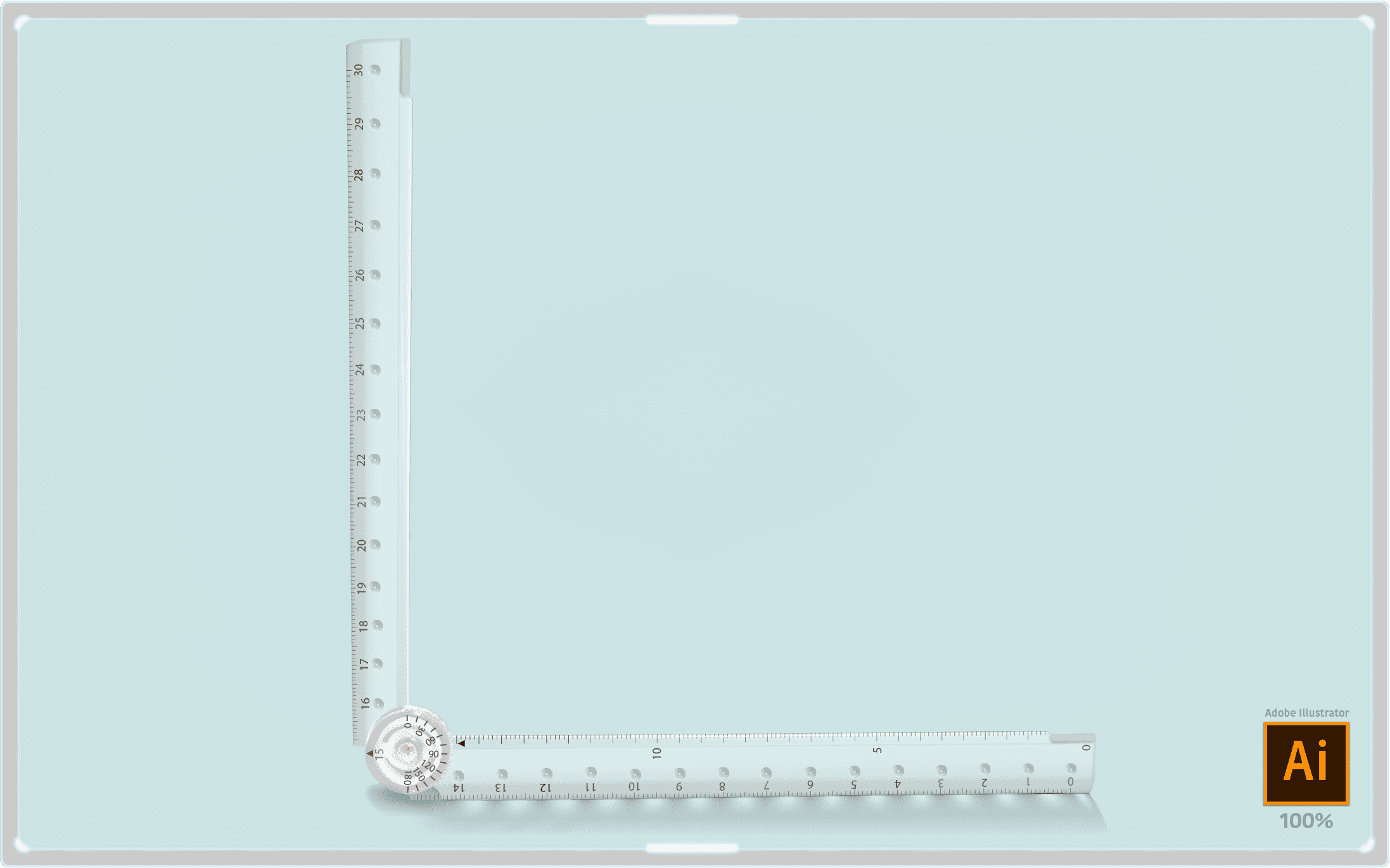 定規イラスト カチッと伸ばせる折り畳み定規30cmがペンケースにすっぽり Good