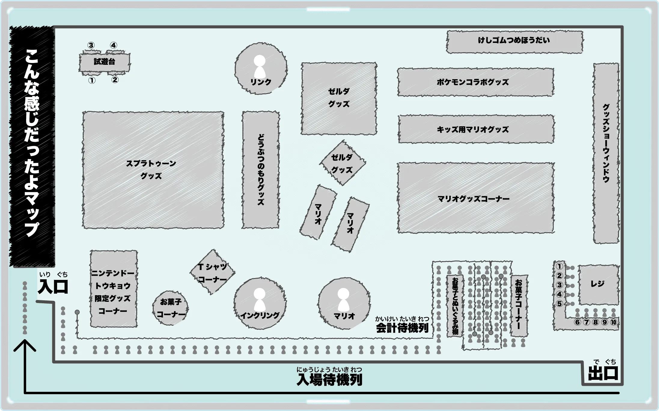 ニンテンドー東京店内マップ2019年11月版