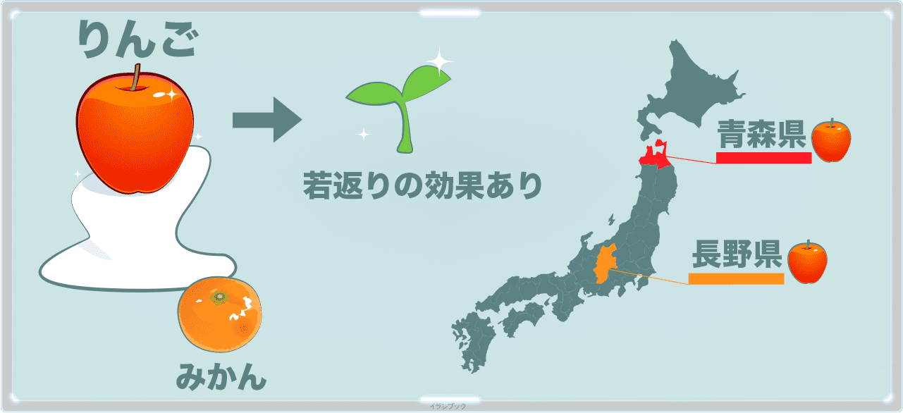 りんごと雪と青森県と長野県