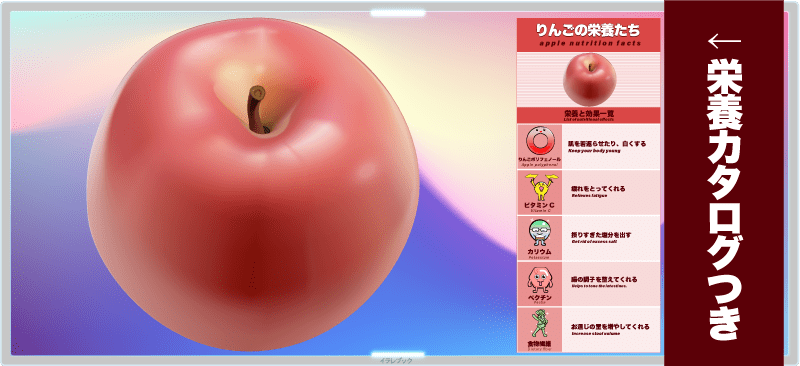 【りんごの栄養】イラストでわかるカロリーや効能