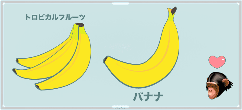 バナナは猿が好きなトロピカルフルーツ