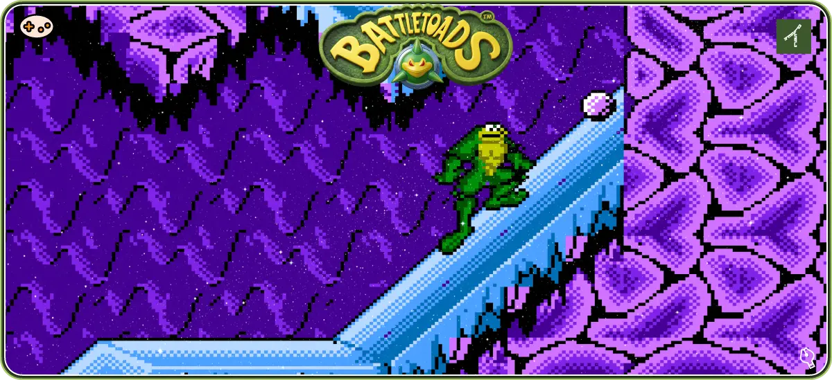 バトルトード まるで氷の上のフィギュアスケートみたい！？ゲーム画面