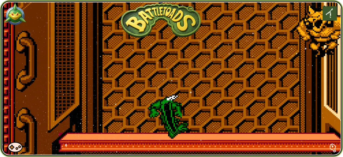 バトルトード ステージ10「ボス戦」ゲーム画面