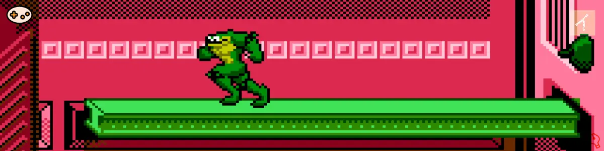 バトルトード ステージ10「レース」ゲーム画面