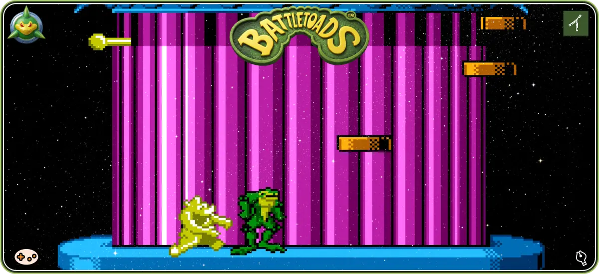 バトルトード ステージ12「The Revolution」垂直スクロールステージ画面