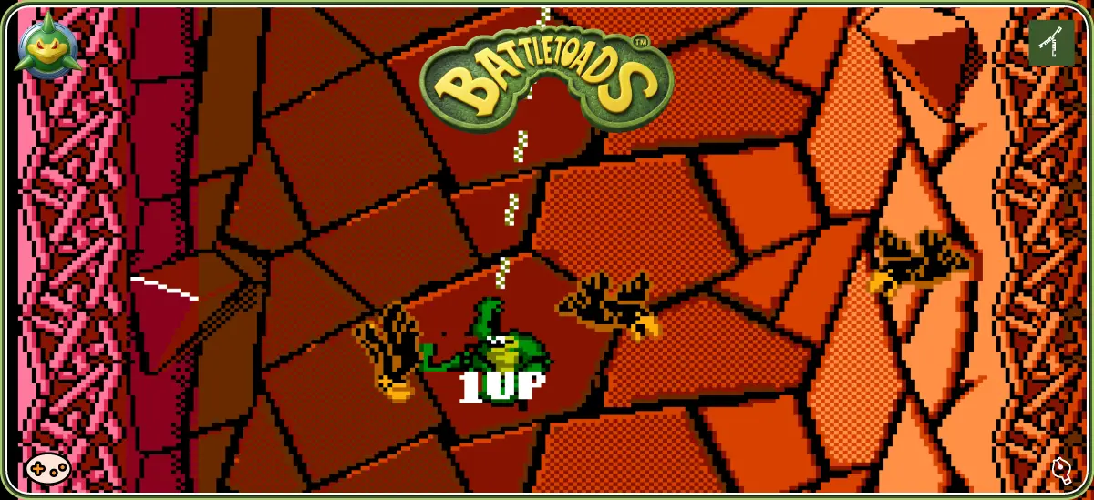 バトルトード ステージ2 1UPテクニックゲーム画面