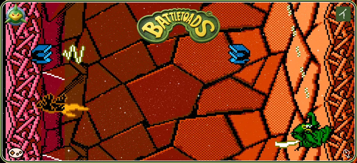 バトルトード ステージ2 さまざまなトラップゲーム画面