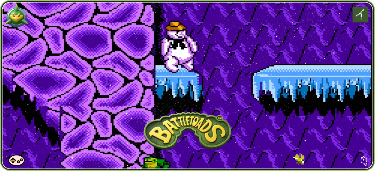 バトルトード ステージ4スノーマン ゲーム画面