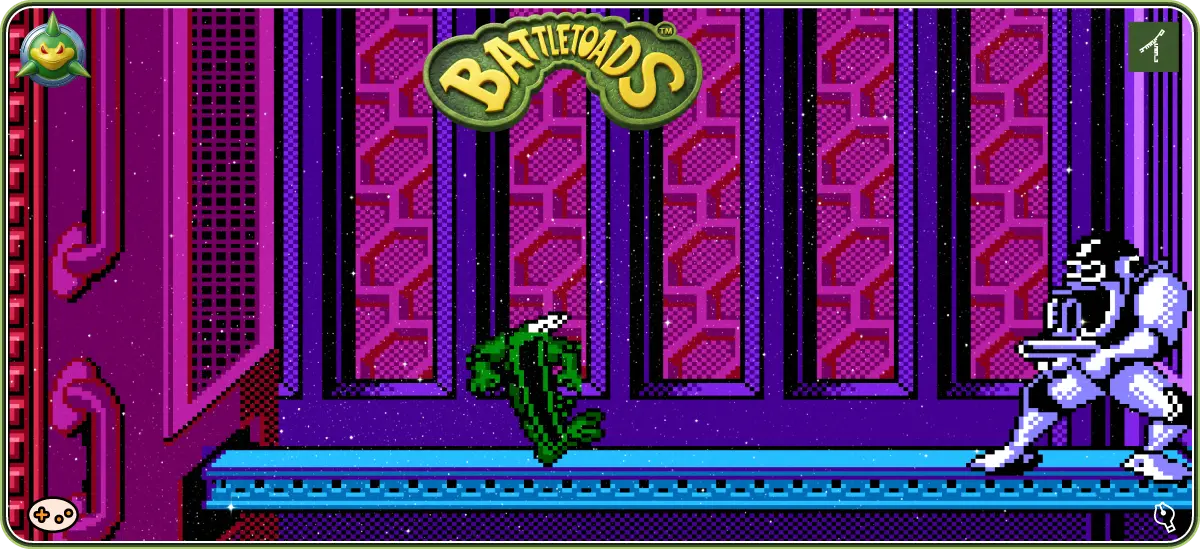 バトルトード ステージ8「ロボ・マナス」ゲーム画面