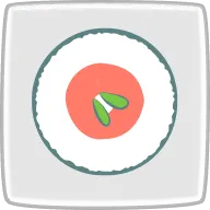 豆苗とサーモンの海苔巻き