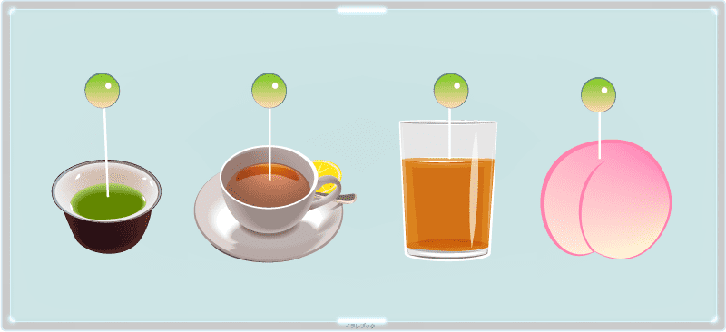緑茶、紅茶、烏龍茶、桃もカテキンが含まれている