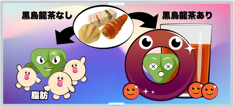 吸収する脂肪の量を減らせて、食べても太りにくい状態にできる