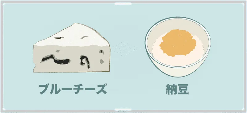 ブルーチーズと納豆