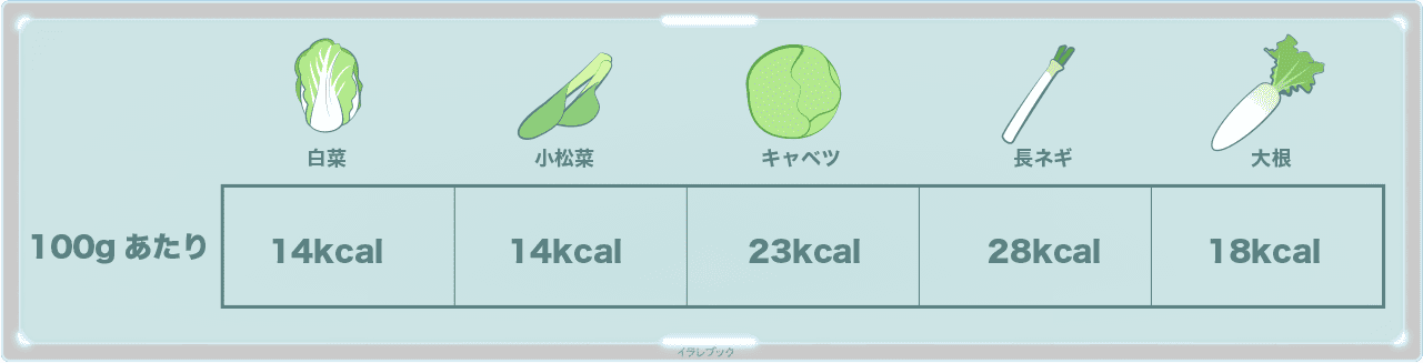 白菜のカロリー表