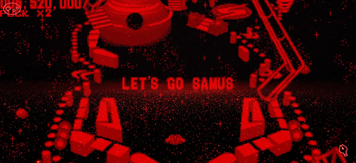 サムスミニゲームのボス戦画面