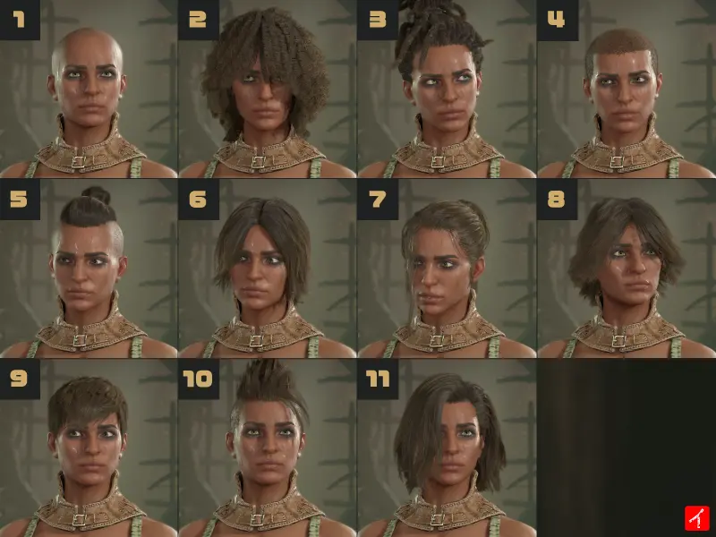 DIABLO4 ローグ女性的体格の髪型11種類一覧