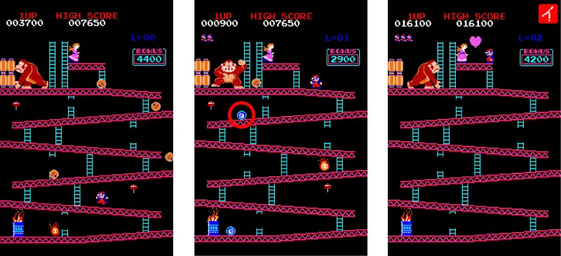 ドンキーコング アーケード版 ステージ1