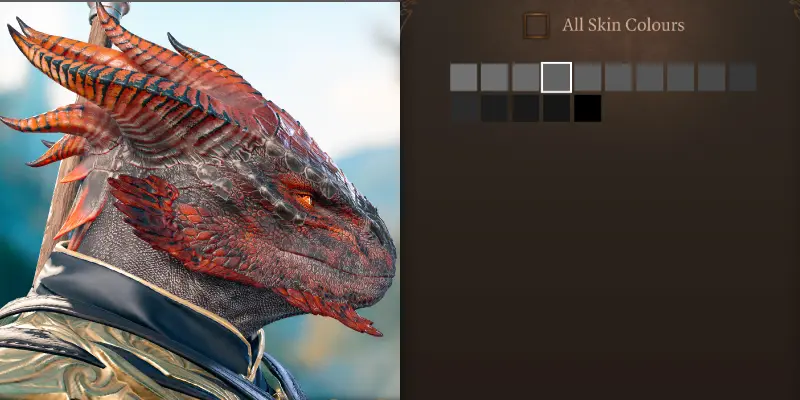 ドラゴンボーンの肌の色