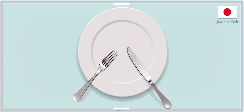 ナイフとフォーク 食事中のサイン 日本式