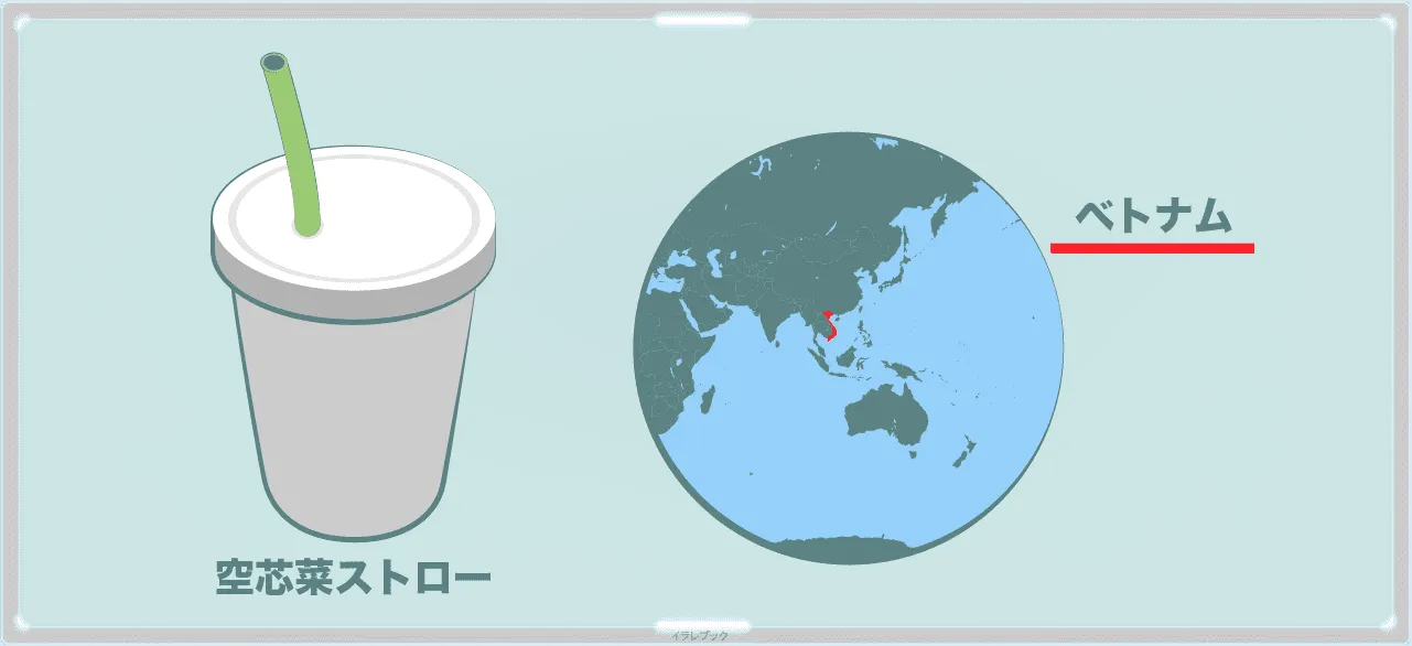 空芯菜ストロー