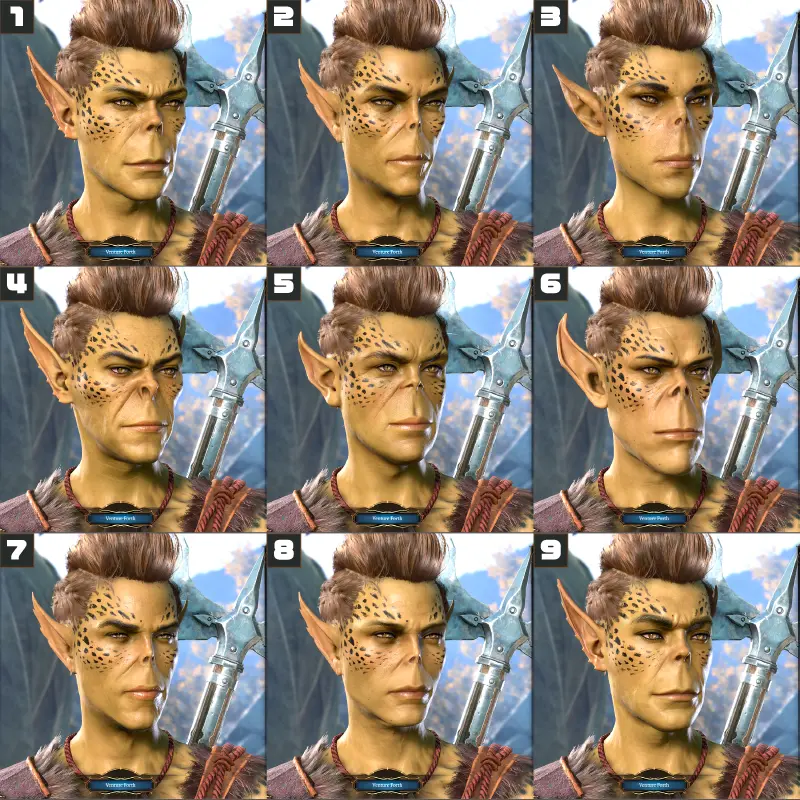 ギスヤンキの男性の顔の全パターン画像