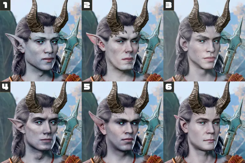 メフィストフェレスの男性の顔の全パターン画像
