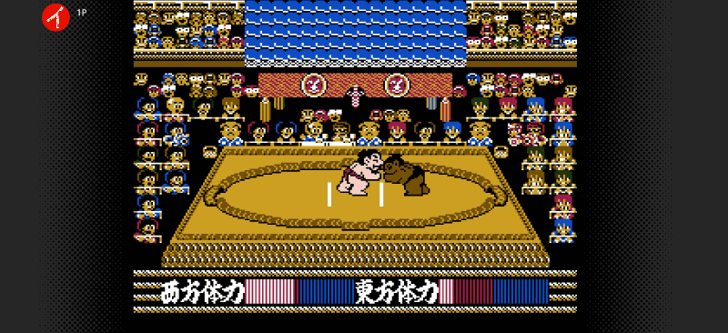 つっぱり大相撲のゲーム画面