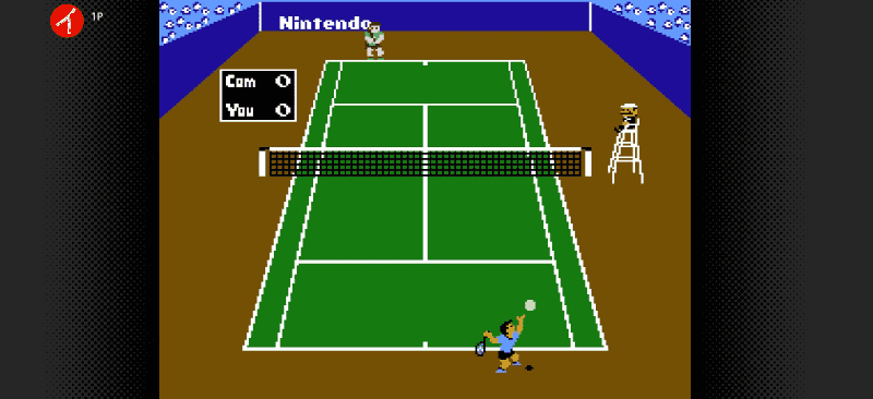 テニスのゲーム画面