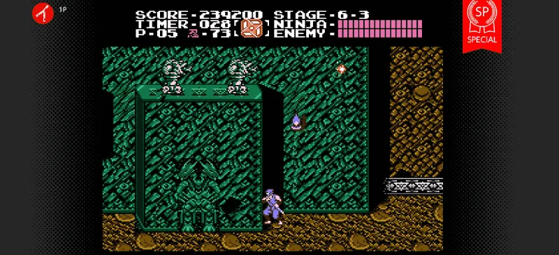 忍者龍剣伝　クライマックスバージョンのゲーム画面