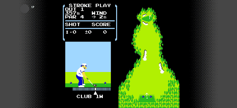 ゴルフのゲーム画面