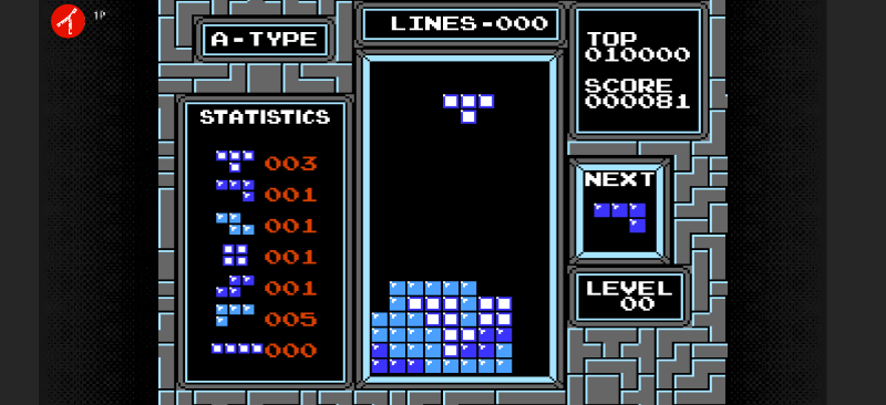 TETRISのゲーム画面