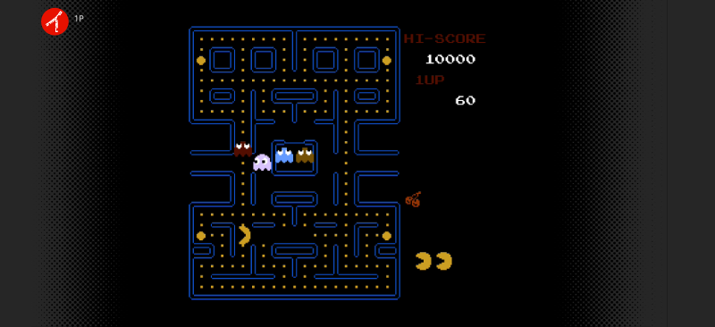 パックマンのゲーム画面