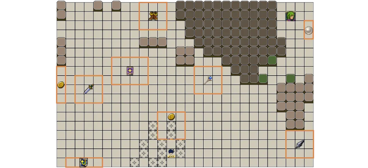 蒼炎の軌跡 第15章 隠し財宝9種の位置マップ