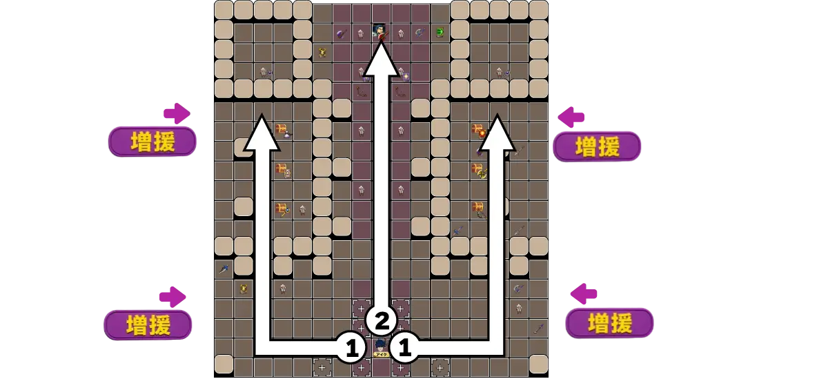 蒼炎の軌跡 第22章 マップ -進軍ルート