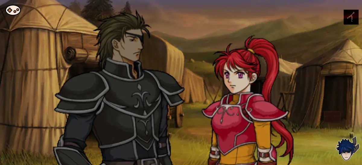 拠点で支援会話するゲームスクリーンショット