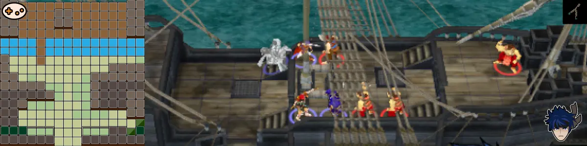 蒼炎の軌跡 第3章マップ概要 - 海賊船と民家の配置