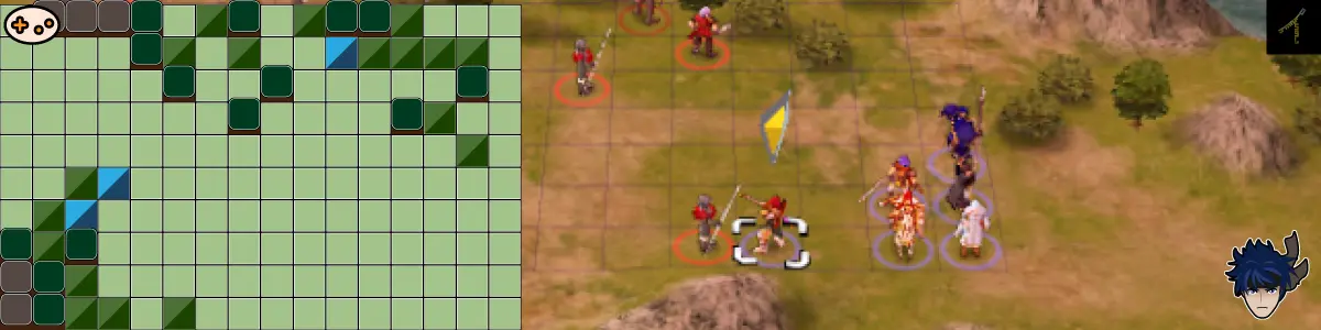 蒼炎の軌跡 第4章マップ概要 - 森と橋の配置