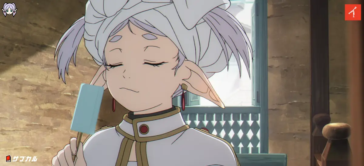 TVアニメ「葬送のフリーレン」エピソード30で宝剣を飾り直すダッハ伯爵