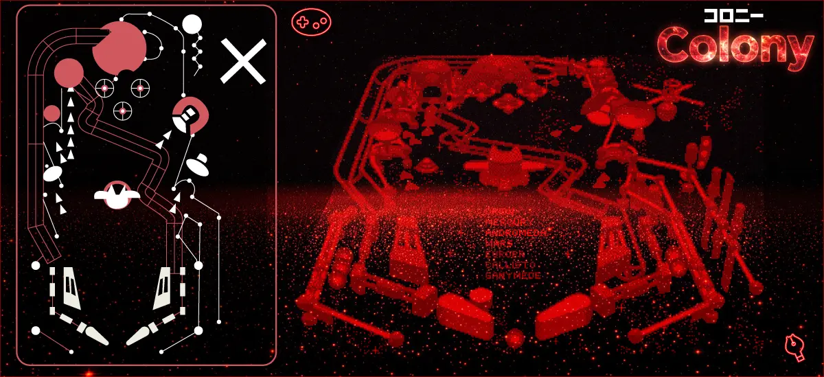 ギャラクティックピンボール コロニー台のゲームスクリーンショット