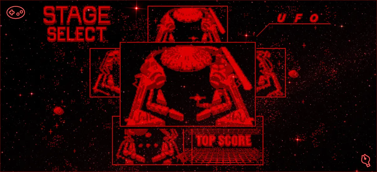 ギャラクティックピンボール台選択画面のゲームスクリーンショット