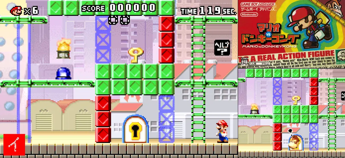 マリオvs.ドンキーコングのゲーム画面