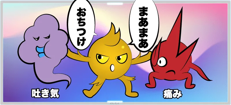 ギンゲロールは、吐き気止め、痛み止めに効果がある
