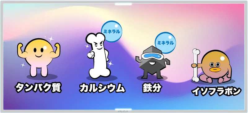 高タンパク、高ミネラル、さらにイソフラボンまで摂取できる