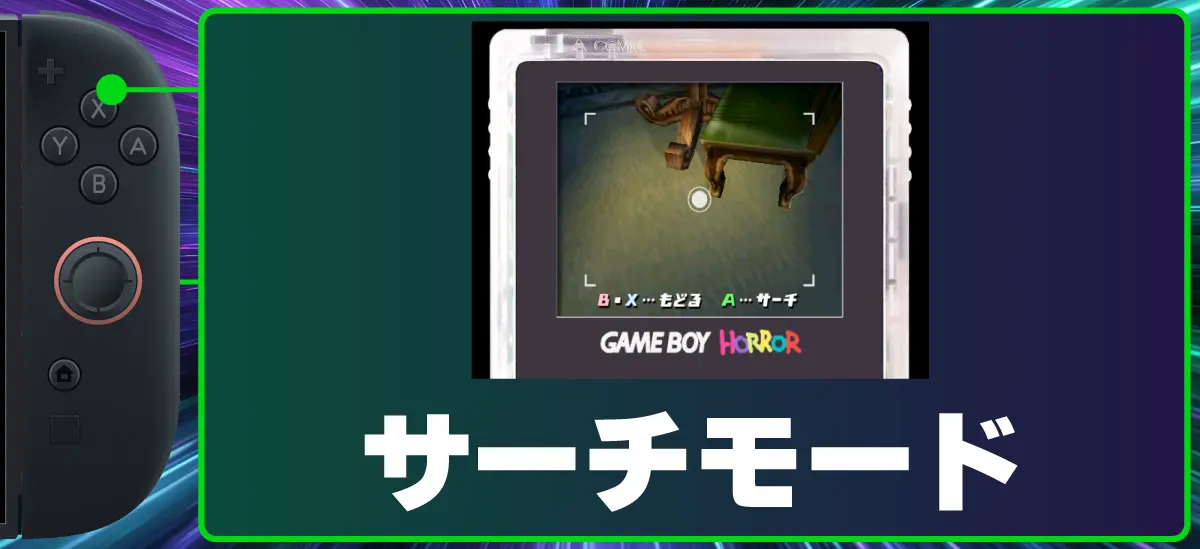 Xボタン サーチモード（ルイージの視点）
