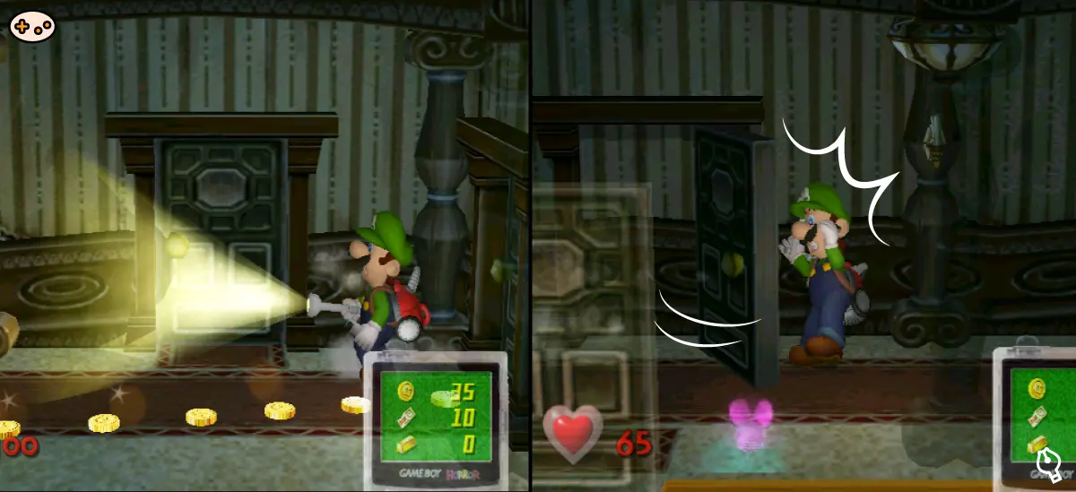 ルイージマンション 呪われた廊下のスクリーンショット