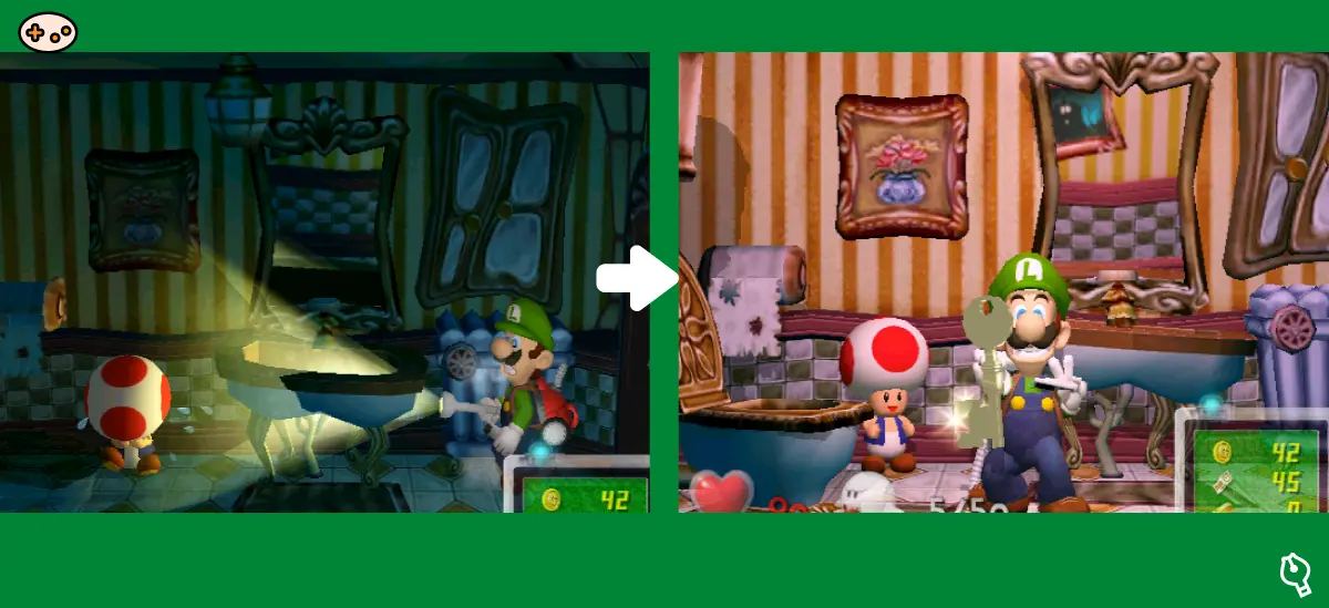 ルイージマンション トイレのスクリーンショット