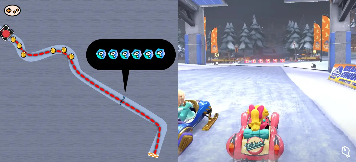 DKスノーマウンテンからロゼッタてんもんだいのチェックポイント1